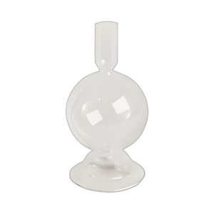 CANDELADOR DE CAZAS DE BURBUJAS DE VIDRIO DE 7´´ , TRANSPARENTE