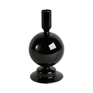 CANDELADOR DE CAZAS DE BURBUJAS DE VIDRIO DE 7´´ , NEGRO