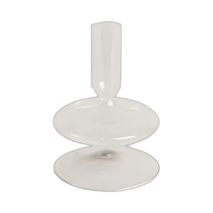 5´´ CANDELADOR DE CAZAS DE VIDRIO VINTAGE, TRANSPARENTE