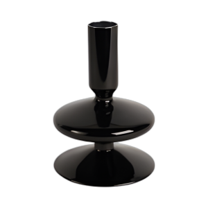 5´´ CANDELADOR DE CÁRCEL DE VIDRIO VINTAGE, NEGRO