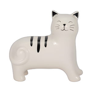 7´´ KITTY DE PIE, BLANCO/NEGRO