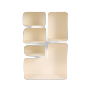 ESTANTE DE PARED DE ACABADO RUGOSO DE 24´´ , BLANCO