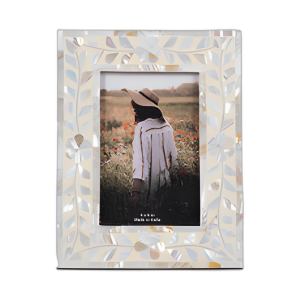 4X6 MADRE DE PERLA INLAY VINE FRAME, MARFIL