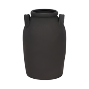 JARRA DE ACABADO DE 8´´ CON ASAS, NEGRO