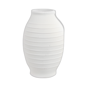 JARRÓN ACANALADO DE CUERDA DE 16´´ , BLANCO