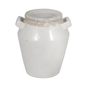 JARRÓN DE CRUJIDOS DE MANGO CUADRADO DE 11´´ , BLANCO