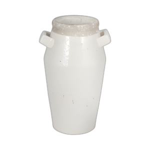 JARRÓN DE CRUJIDOS DE MANGO CUADRADO DE 14´´ , BLANCO/