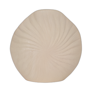 JARRÓN DE CÁSCARA DE ARENA BLANCA DE 15´´ , BLANCO