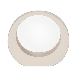 OBJETO DE BUCLE DE ESMALTE DE ARENA DE 8´´ , BLANCO