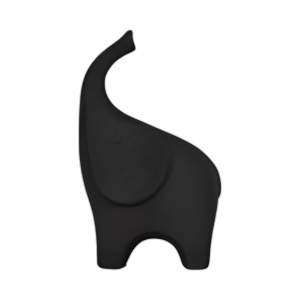 ELEFANTE DE OÍDO GRANDE DE 12´´ CON TEXTURA ÁSPERA, NEGRO