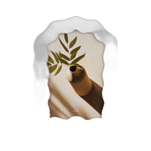 4X6 MARCO DE FOTOS DE ARCO ONDULADO, BLANCO