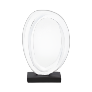 11´´ TEXTURA DE VOLCÁN DE ESCULTURA OVALADA DE BUCLES, BLANCO/BL