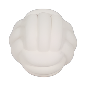 5´´ KNOT ORB TEXTURA RUGOSA, BLANCO