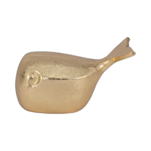 DECORACIÓN DE MESA DE BALLENAS DE 8´´ , ORO