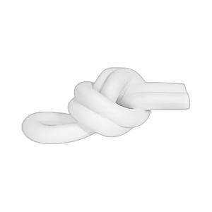 OBJETO DE NUDO DE BUCLE DE 9´´ , BLANCO