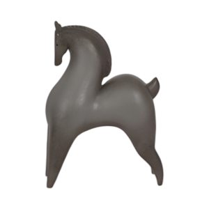 CABALLO CURVO DE 12´´ , GRIS