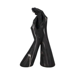 SCULPTURE DE 13´´ HANDS DE MÁRMOL, NEGRO/BLANCO