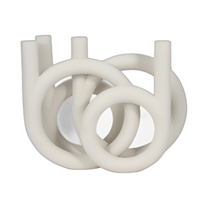 CANDELADOR DE 4 PICOS EN BUCLE DE 15´´ , BLANCO