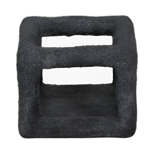 6´´ OBJETO CUADRADO ABIERTO TEXTURIZADO, NEGRO