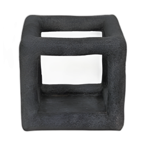 10´´ OBJETO CUADRADO ABIERTO TEXTURIZADO, NEGRO