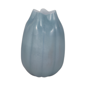 JARRÓN DE ERIZOS DE MAR DE VIDRIO DE 14´´ , AZUL