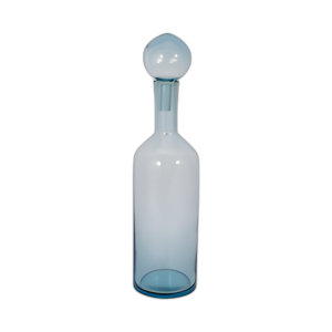 BOTELLA DE VIDRIO DE 20´´ CON TAPÓN, AZUL CLARO