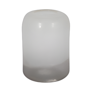 JARRÓN DE CILINDROS OMBRE DE 9´´ , BLANCO/GRIS