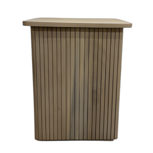 MESA DE ACENTO ACANALADO DE 20´´ , NATURAL