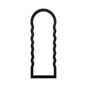 EL ESPEJO MÁS DELGADO CON CURVAS DE 24X64, NEGRO