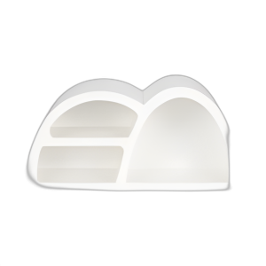 ALMACENAMIENTO DE PARED DE 3 ESTANTES CURVO DE 24´´ DE LARGO, BLANCO