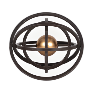 ORBE ARMILAR DE 10´´ , NEGRO/ORO