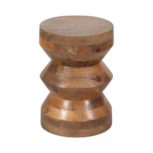 MESA DE ACENTO DE ACORDEÓN DE MADERA DE 18´´ , NATURAL