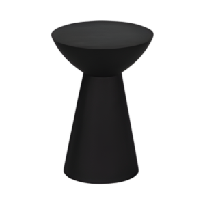 MESA DE ACENTO DE TAMBOR DE MADERA DE 19´´ , NEGRO