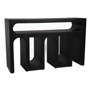 47´´ CONSOLA DE TEXTURA DE ARCO MODERNO, NEGRO