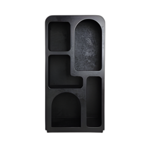 71´´ ABRA LA ESTANTERÍA CON TEXTURA RECORTADA, NEGRO