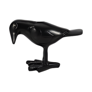 6´´ CANDELADOR DE CAÑA DE CUERO, NEGRO