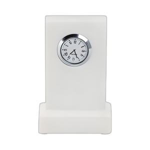 RELOJ DE MÁRMOL DE 6´´ EN LA BASE, BLANCO