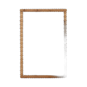 30X44 ESPEJO DE MADERA TALLADA, NATURAL