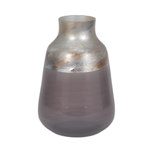 JARRÓN DE VIDRIO DE 2´´ 2 TONOS, GRIS MULTI