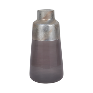 JARRÓN DE VIDRIO DE 2´´ 2 TONOS, GRIS MULTI