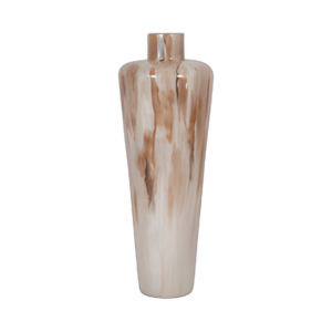 JARRÓN DE PISO DE VIDRIO DE ACABADO DE GOTEO DE 24´´ , TAN MULTI