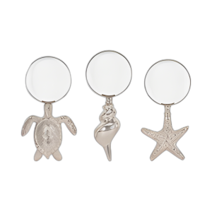 S/3 7´´ ÍCONOS COSTEROS LUPA, PLATA