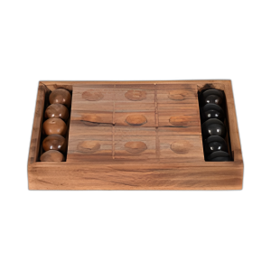 TIC TAC TAC DE 12´´ CON ORBES, MARRÓN