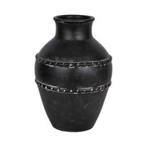 JARRÓN DE TERRACOTA TRADICIONAL DE 16´´ , NEGRO