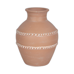 14´´ JARRÓN DE TERRACOTA TRADICIONAL, TERRACOTA