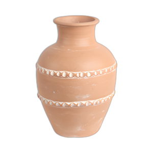 JARRÓN DE TERRACOTA TRADICIONAL DE 16´´ , TERRACOTA