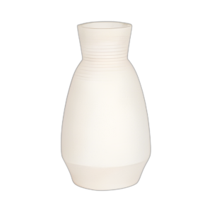 TERRACOTTA, JARRÓN DE 15´´ CON ANILLO EN EL CUELLO, MARFIL