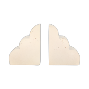S/2 5´´ TRAVERTINE CLOUD BOOKENDS, TAN