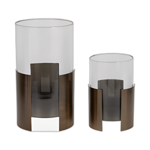 S/2 10/14´´ HURACÁN CONTEMPORÁNEO DE 3 PATAS, BRONCE