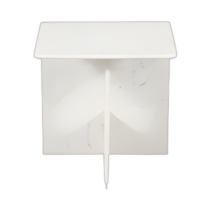 MESA DE ACENTO DE MÁRMOL DE 20´´ , BLANCO